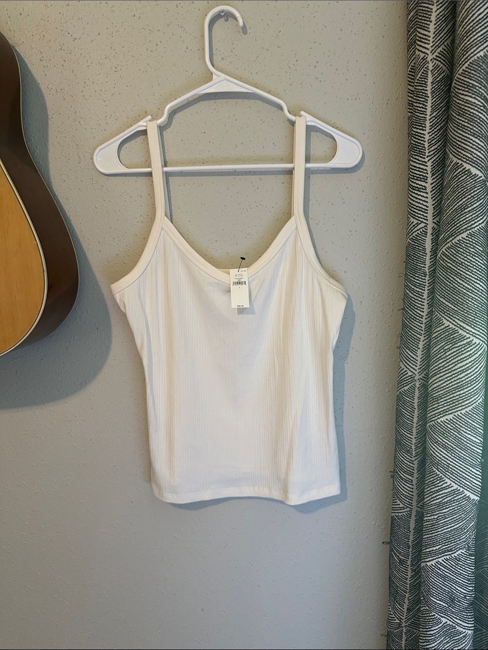 Women's Cream Ribbed Cami Tank Top